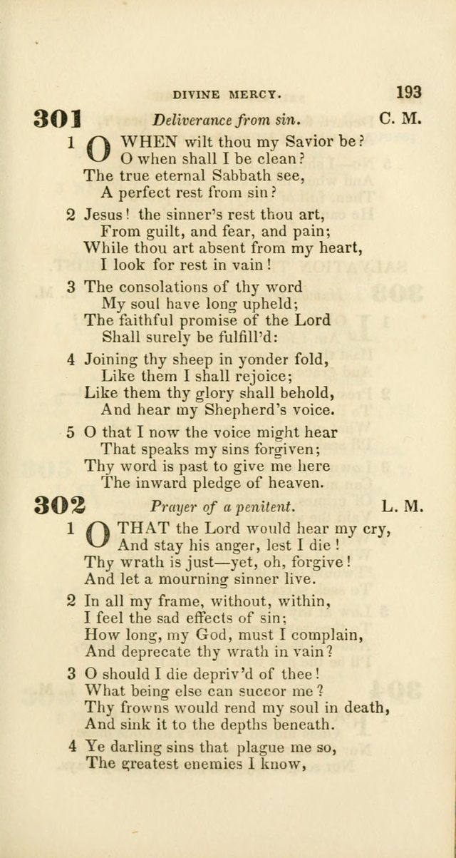 Hymns: selected and original, for public and private worship (60th ed., 1st rev. ed.) page 193