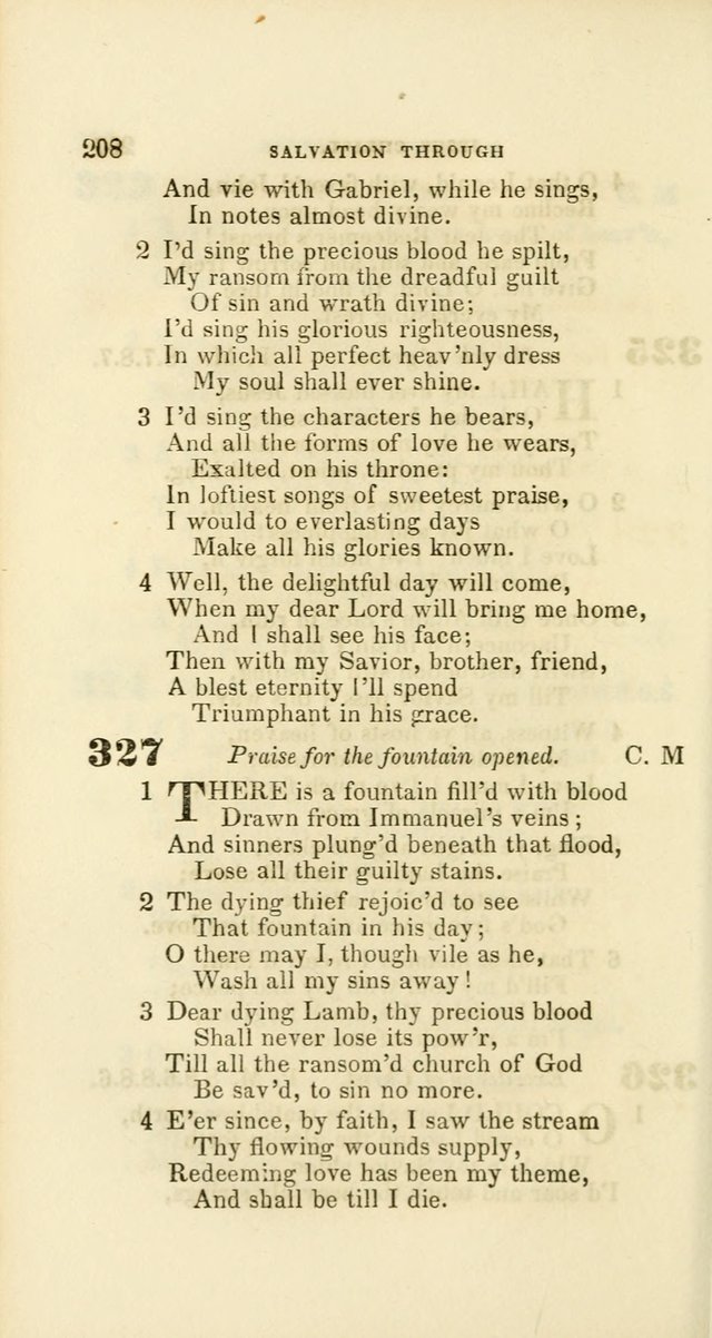 Hymns: selected and original, for public and private worship (60th ed., 1st rev. ed.) page 208