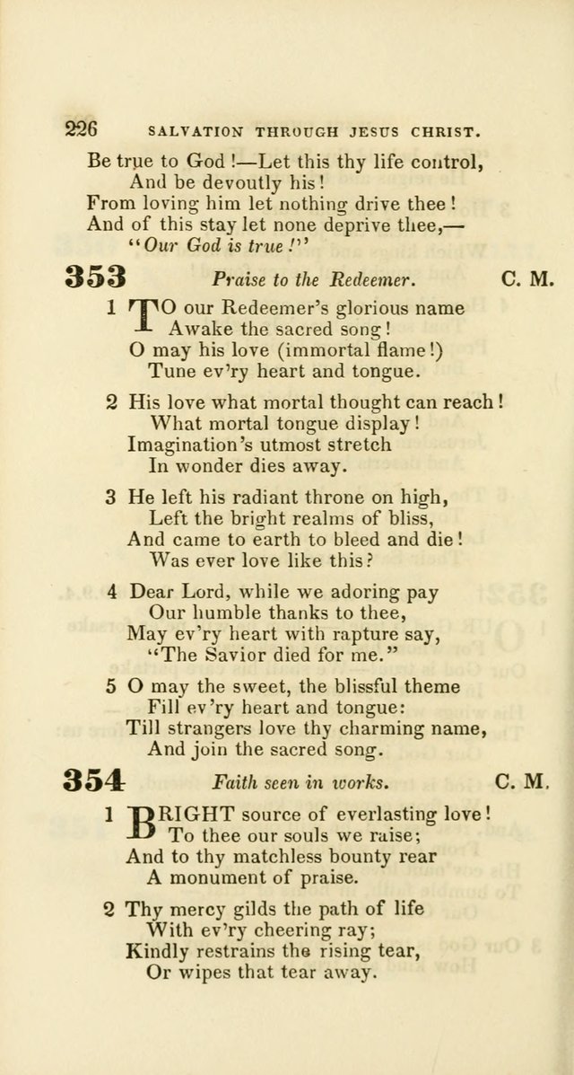 Hymns: selected and original, for public and private worship (60th ed., 1st rev. ed.) page 226