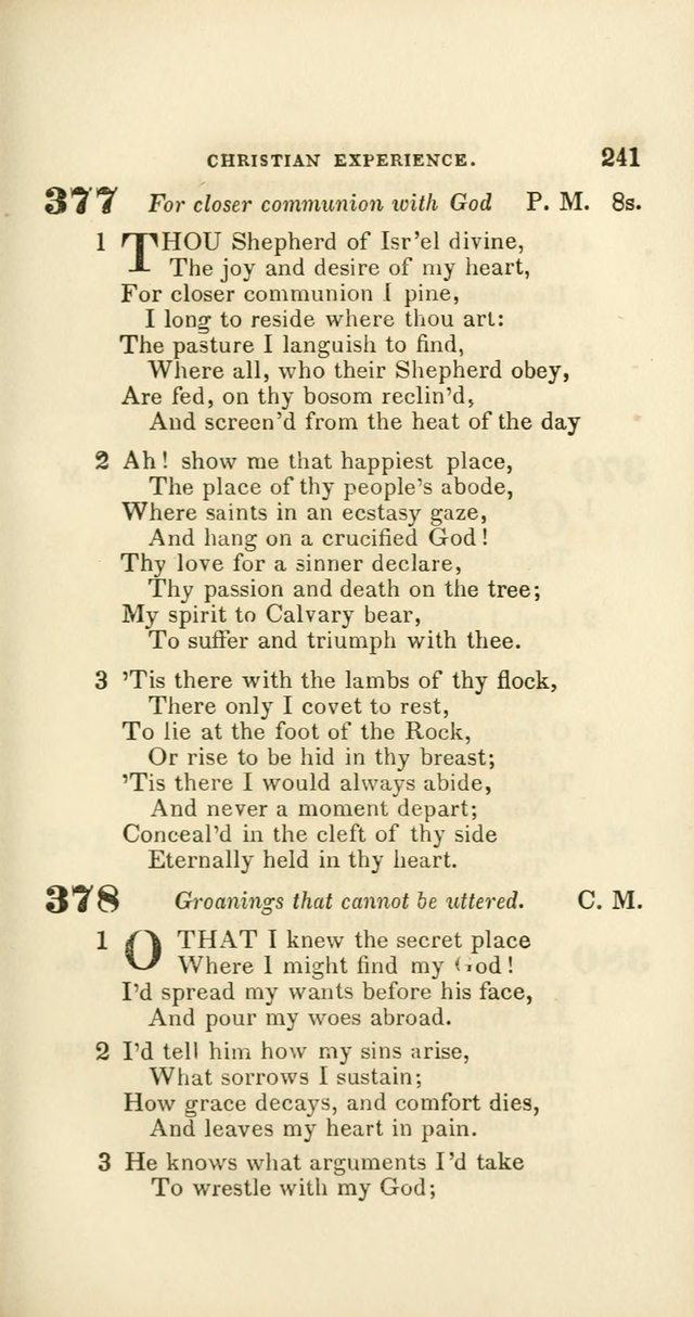 Hymns: selected and original, for public and private worship (60th ed., 1st rev. ed.) page 241