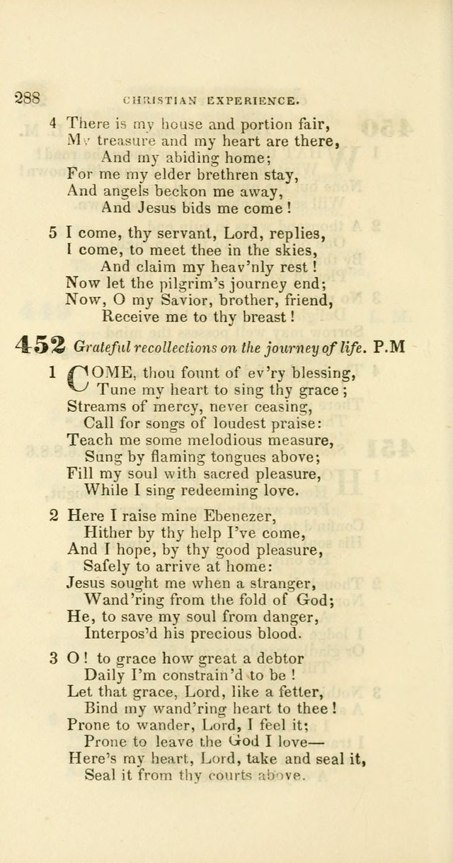 Hymns: selected and original, for public and private worship (60th ed., 1st rev. ed.) page 288