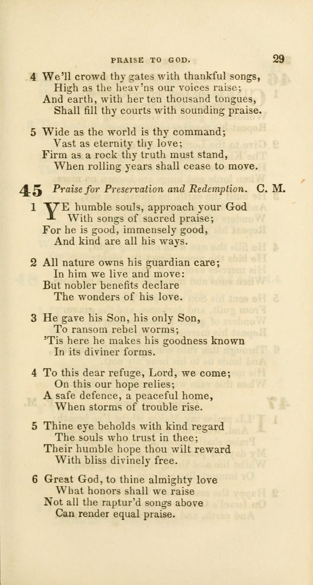 Hymns: selected and original, for public and private worship (60th ed., 1st rev. ed.) page 29