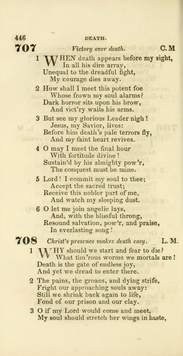 Hymns: selected and original, for public and private worship (60th ed., 1st rev. ed.) page 446