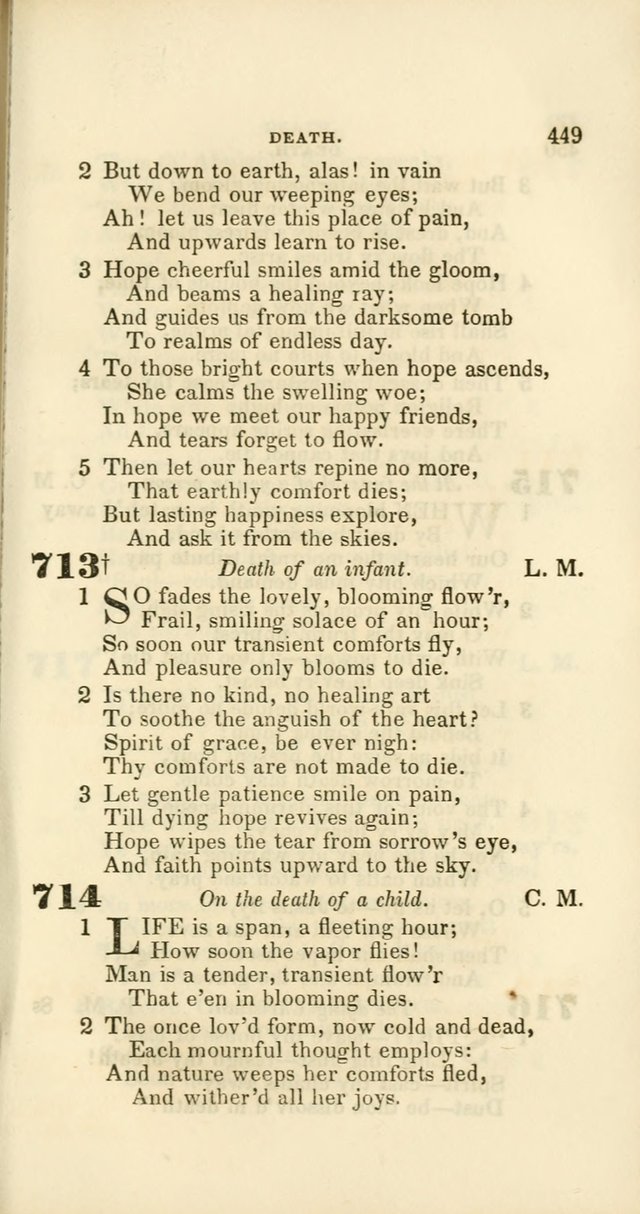 Hymns: selected and original, for public and private worship (60th ed., 1st rev. ed.) page 449