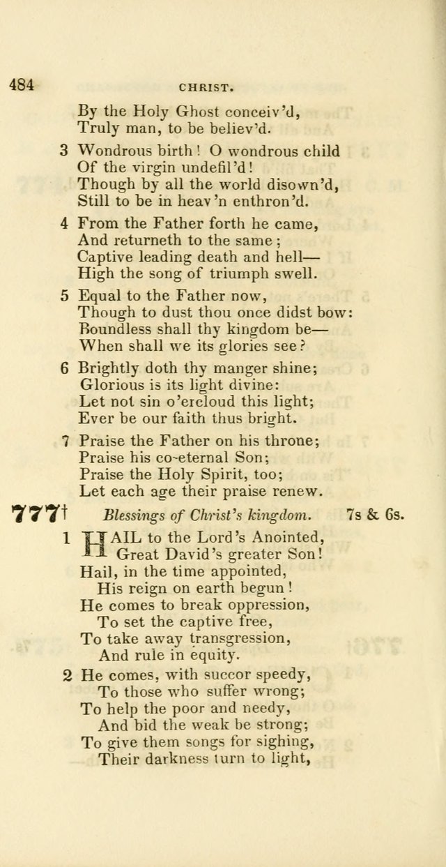 Hymns: selected and original, for public and private worship (60th ed., 1st rev. ed.) page 484