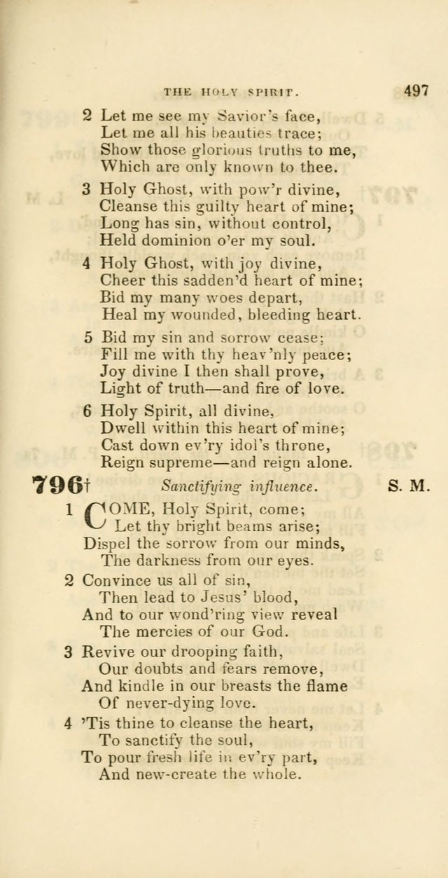 Hymns: selected and original, for public and private worship (60th ed., 1st rev. ed.) page 497