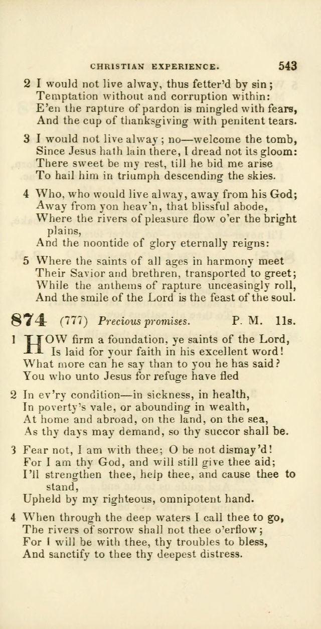 Hymns: selected and original, for public and private worship (60th ed., 1st rev. ed.) page 543