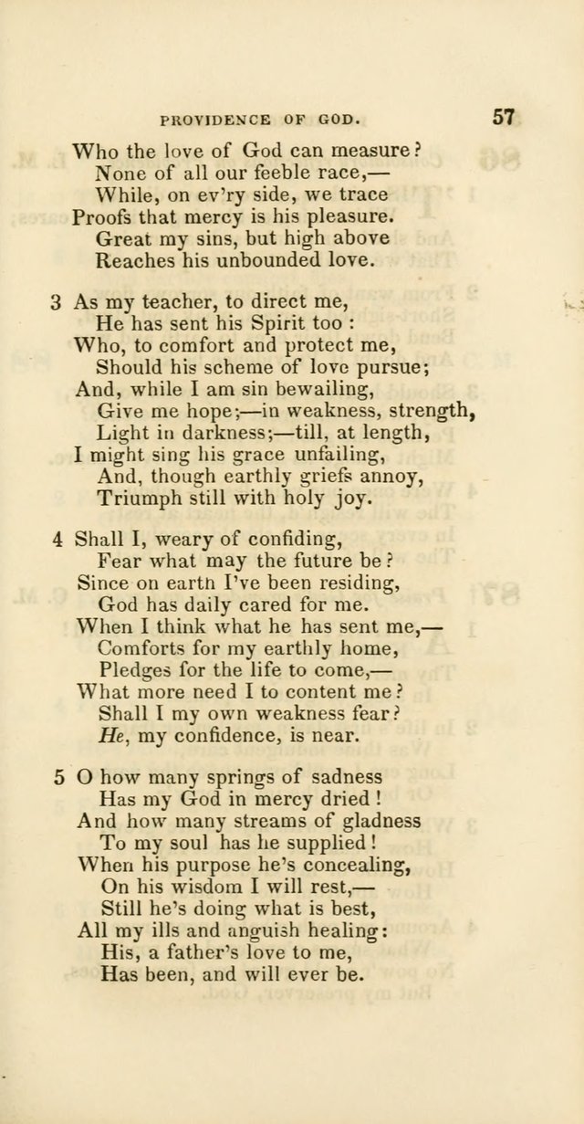 Hymns: selected and original, for public and private worship (60th ed., 1st rev. ed.) page 57