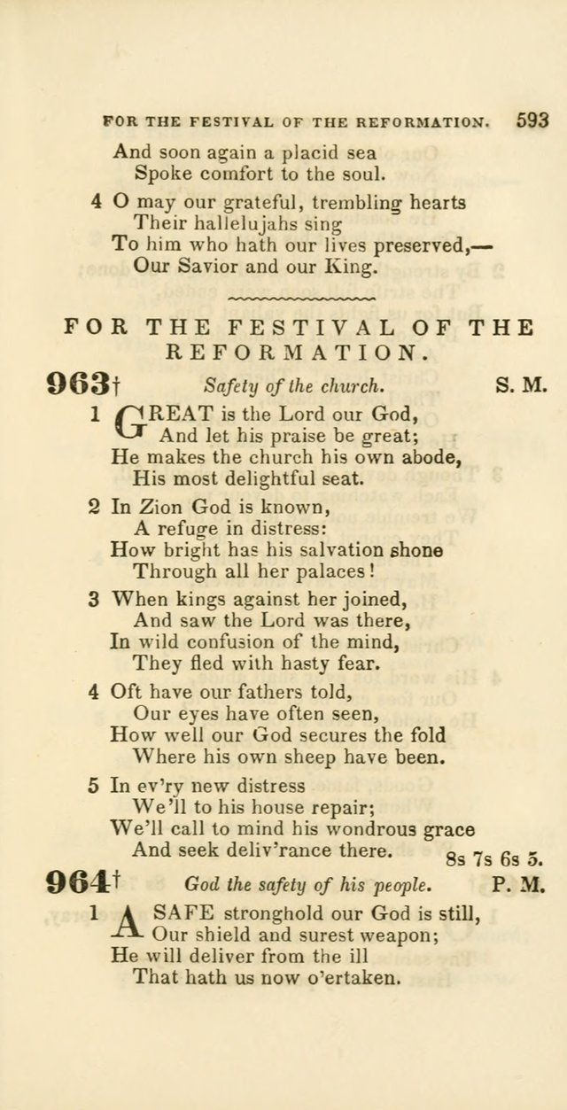 Hymns: selected and original, for public and private worship (60th ed., 1st rev. ed.) page 593