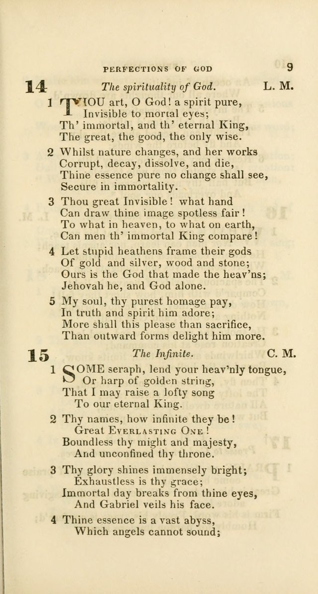 Hymns: selected and original, for public and private worship (60th ed., 1st rev. ed.) page 9