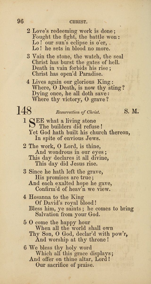 Hymns: selected and original, for public and  private worship (4th ed. 3rd rev. ed.) page 100