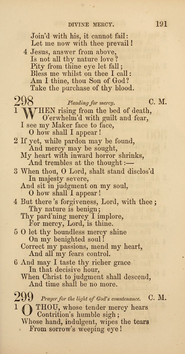 Hymns: selected and original, for public and  private worship (4th ed. 3rd rev. ed.) page 203