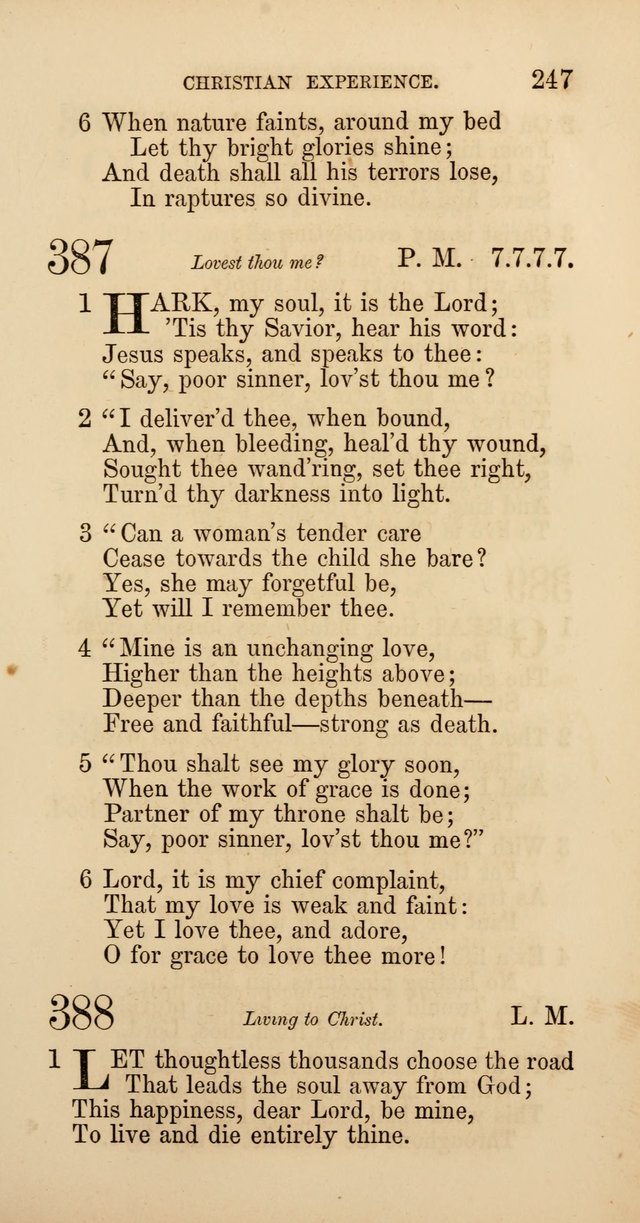 Hymns: selected and original, for public and  private worship (4th ed. 3rd rev. ed.) page 265