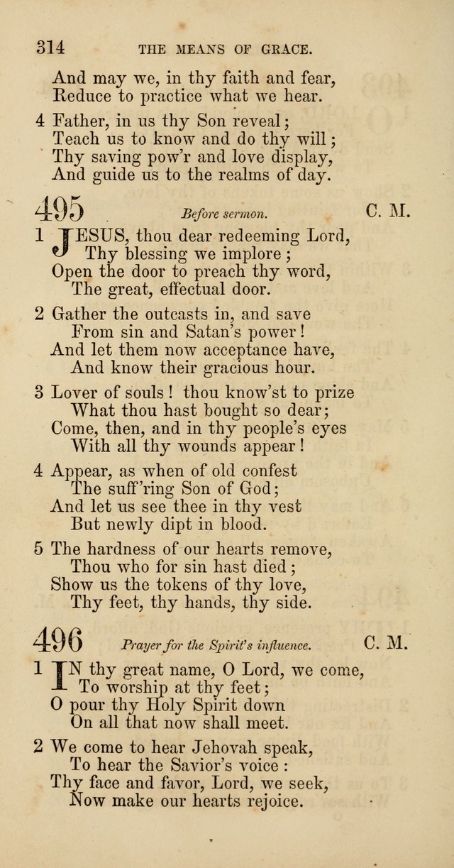 Hymns: selected and original, for public and  private worship (4th ed. 3rd rev. ed.) page 334