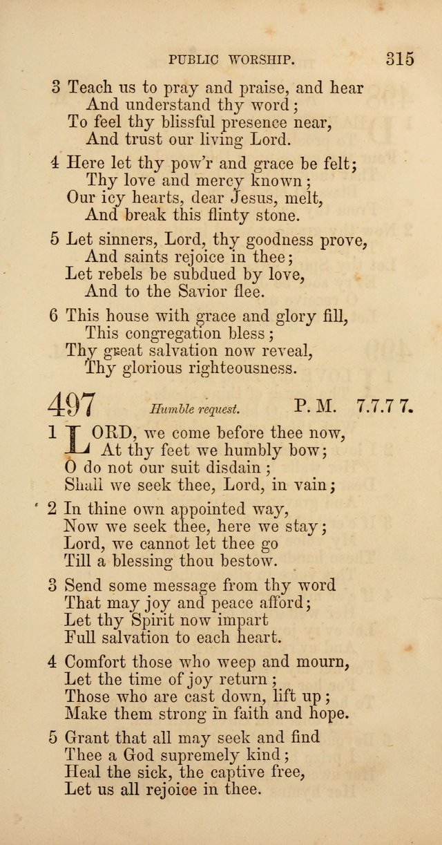 Hymns: selected and original, for public and  private worship (4th ed. 3rd rev. ed.) page 335