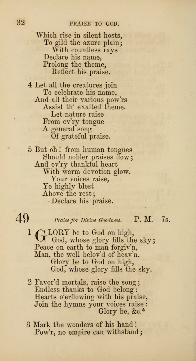 Hymns: selected and original, for public and  private worship (4th ed. 3rd rev. ed.) page 34