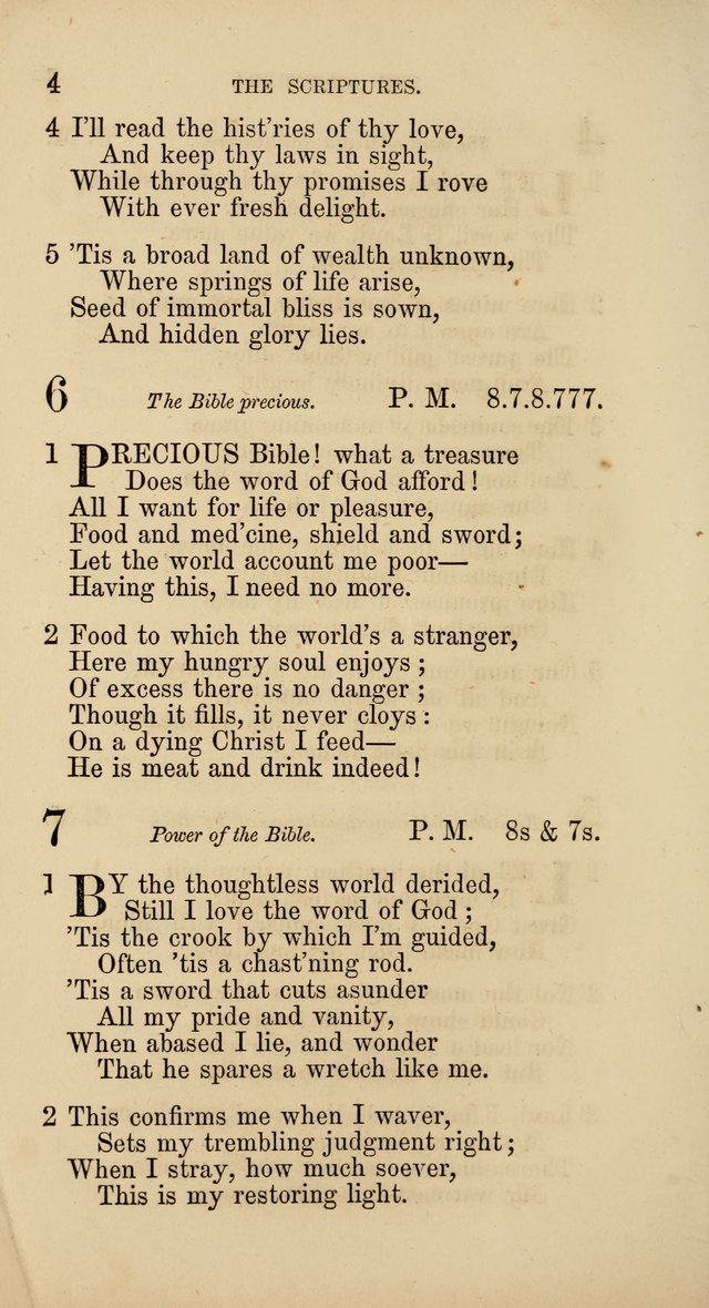 Hymns: selected and original, for public and  private worship (4th ed. 3rd rev. ed.) page 4