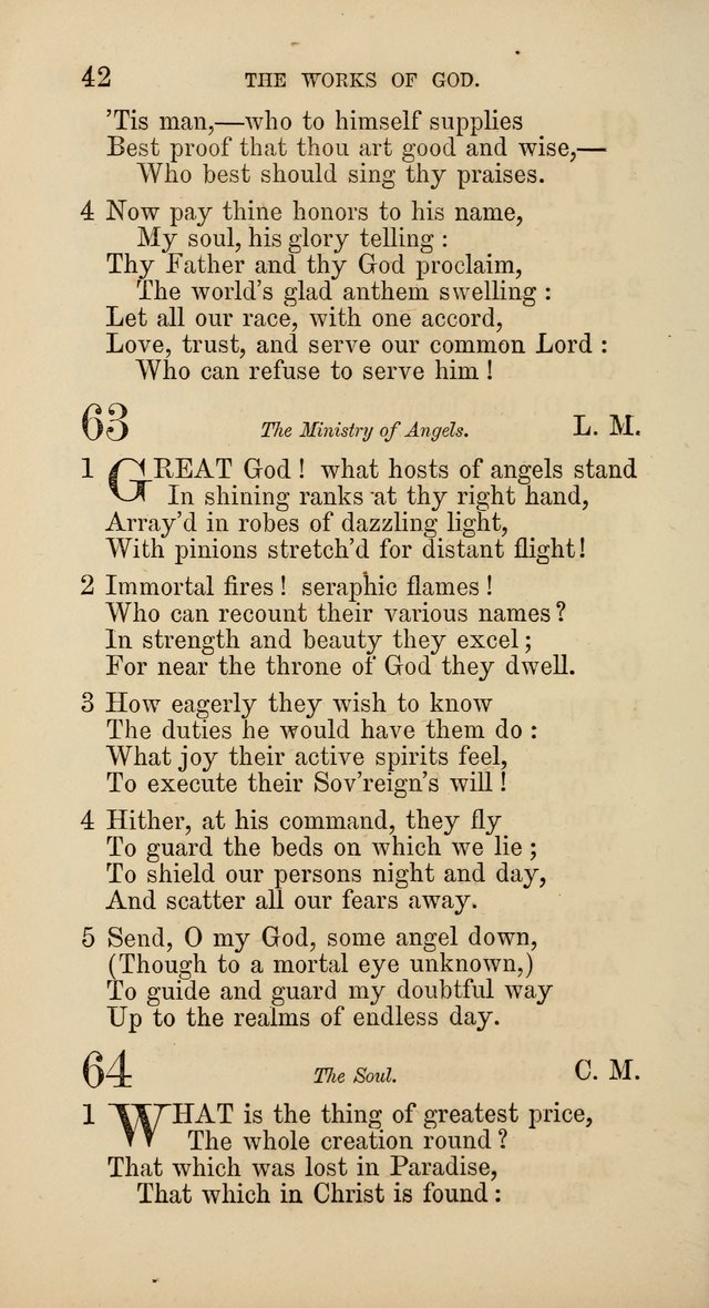 Hymns: selected and original, for public and  private worship (4th ed. 3rd rev. ed.) page 44