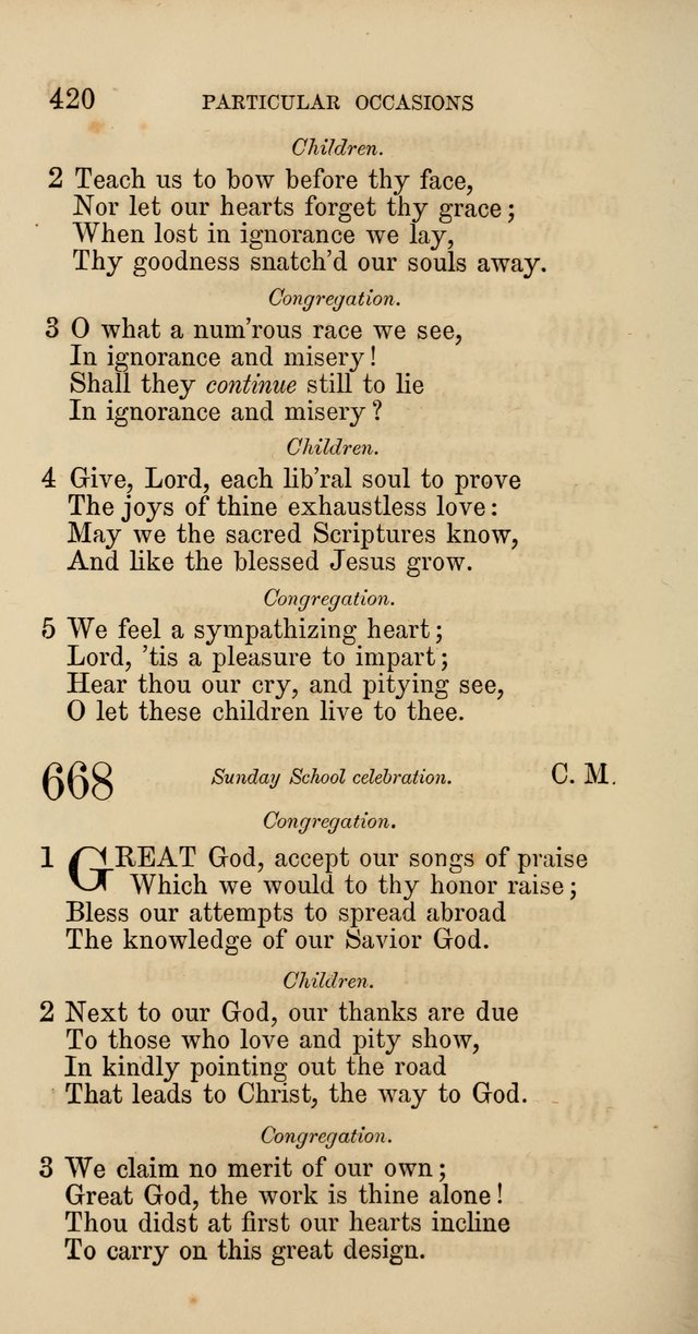 Hymns: selected and original, for public and  private worship (4th ed. 3rd rev. ed.) page 444