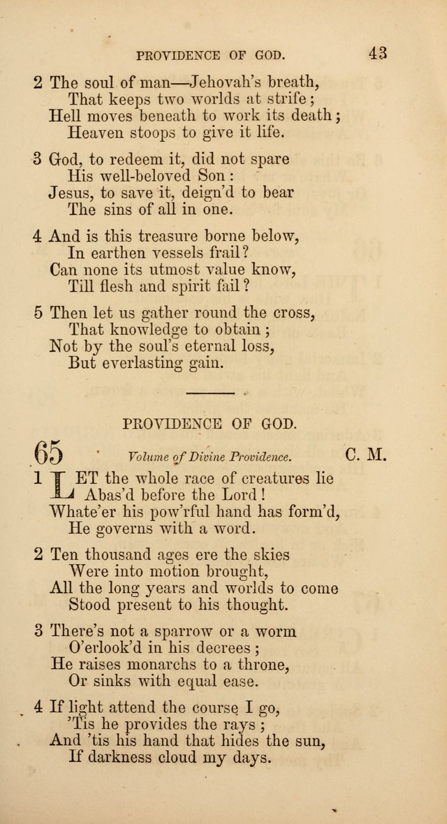 Hymns: selected and original, for public and  private worship (4th ed. 3rd rev. ed.) page 45