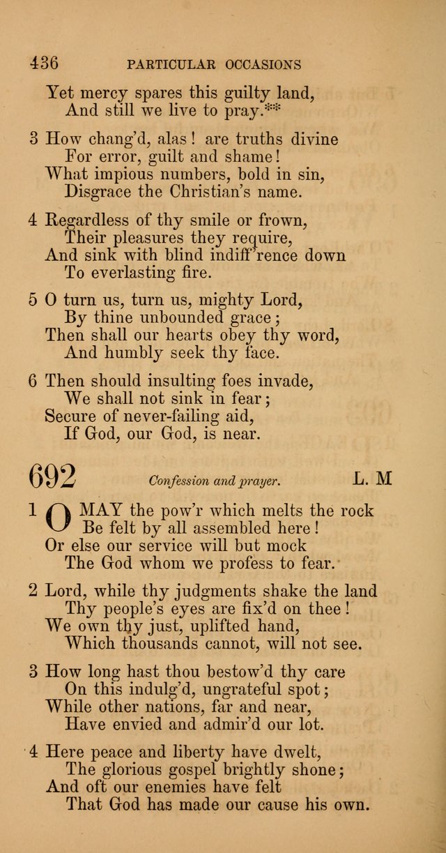 Hymns: selected and original, for public and  private worship (4th ed. 3rd rev. ed.) page 460