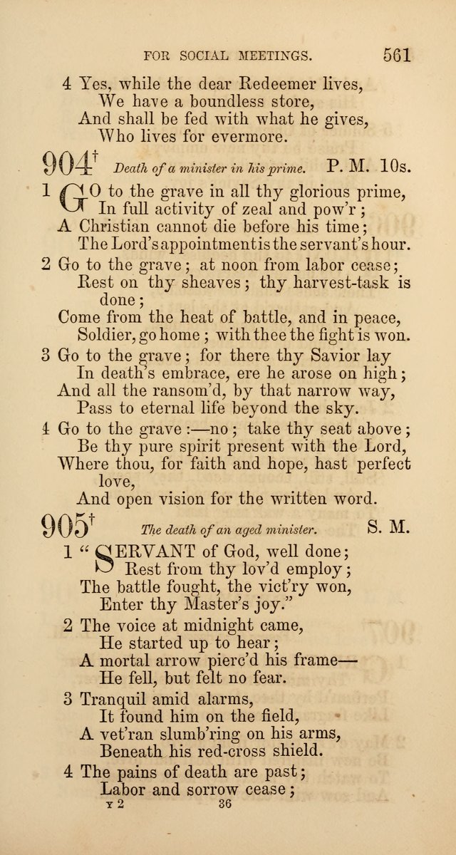 Hymns: selected and original, for public and  private worship (4th ed. 3rd rev. ed.) page 589