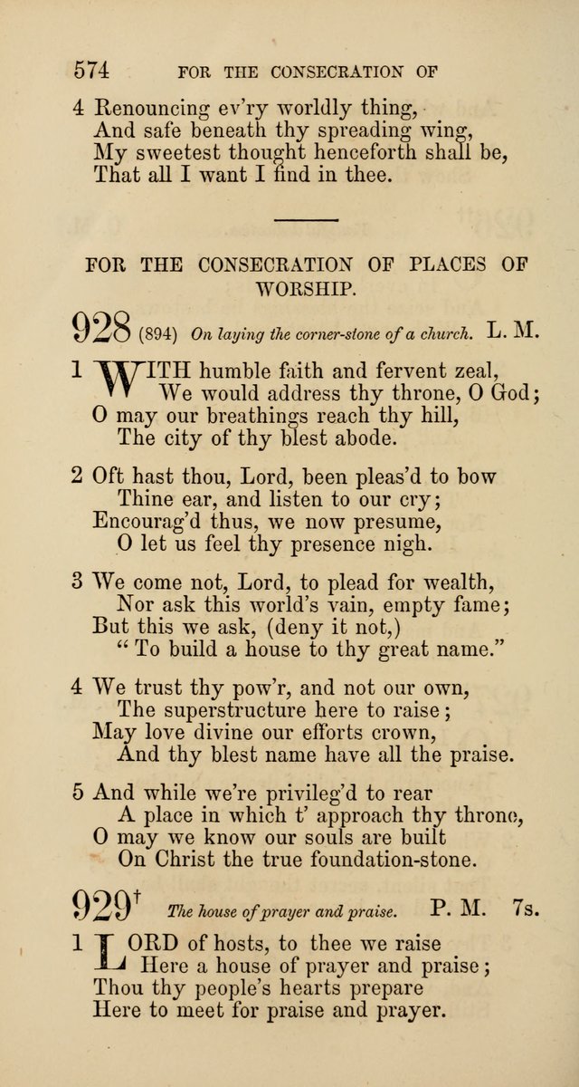 Hymns: selected and original, for public and  private worship (4th ed. 3rd rev. ed.) page 602