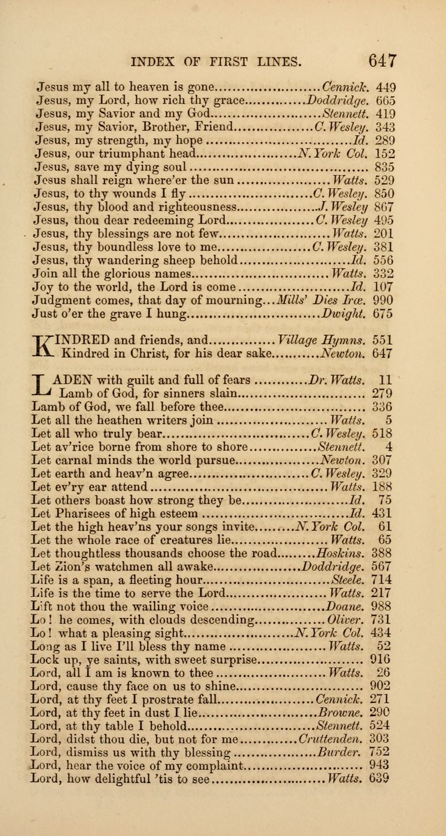 Hymns: selected and original, for public and  private worship (4th ed. 3rd rev. ed.) page 677