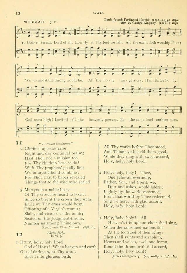 Hymns and Songs of Praise for Public and Social Worship page 12