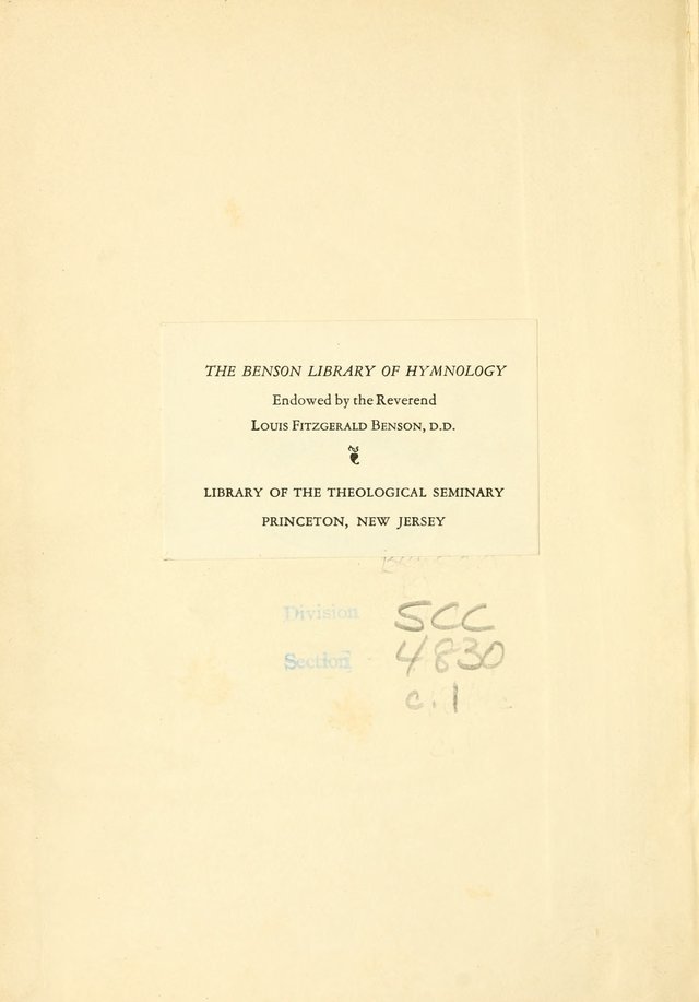 Hymns and Songs of Praise for Public and Social Worship page ii