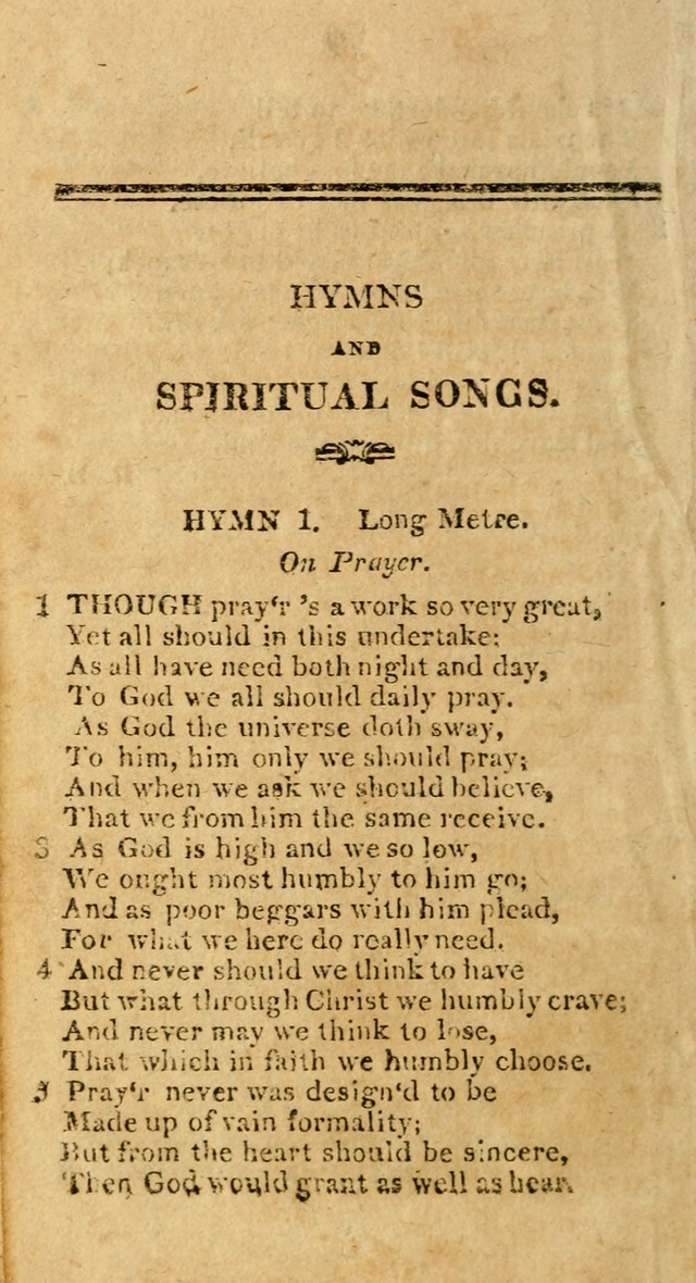 Hymns and spiritual songs, composed on various subjects, in a plain style: with the author