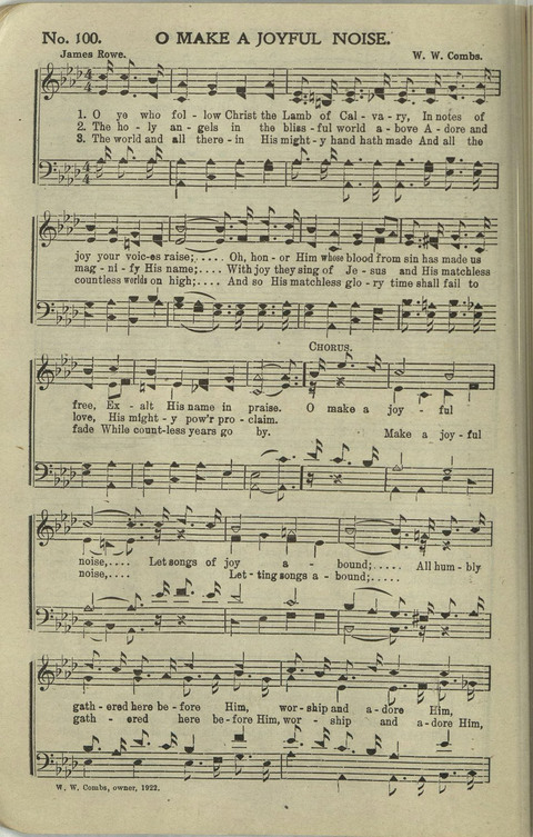 Hallelujahs: for Sunday Schools, Singing-Schools, Revivals, Conventions and General Use in Christian Work and Worship page 100