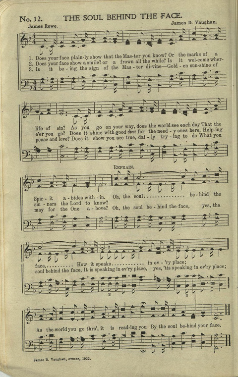 Hallelujahs: for Sunday Schools, Singing-Schools, Revivals, Conventions and General Use in Christian Work and Worship page 12