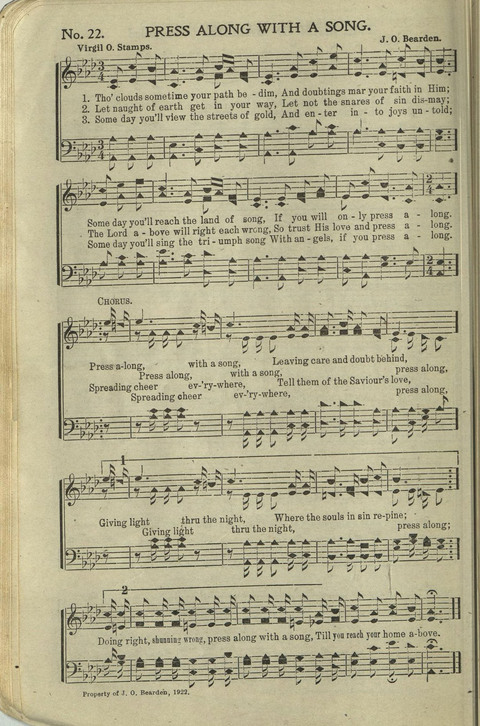 Hallelujahs: for Sunday Schools, Singing-Schools, Revivals, Conventions and General Use in Christian Work and Worship page 22
