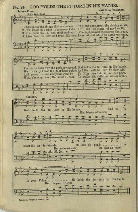 Hallelujahs: for Sunday Schools, Singing-Schools, Revivals, Conventions and General Use in Christian Work and Worship page 24