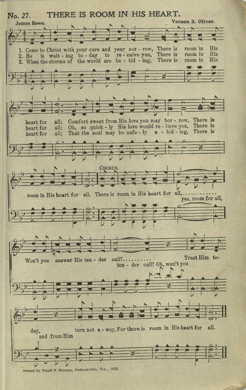 Hallelujahs: for Sunday Schools, Singing-Schools, Revivals, Conventions and General Use in Christian Work and Worship page 27