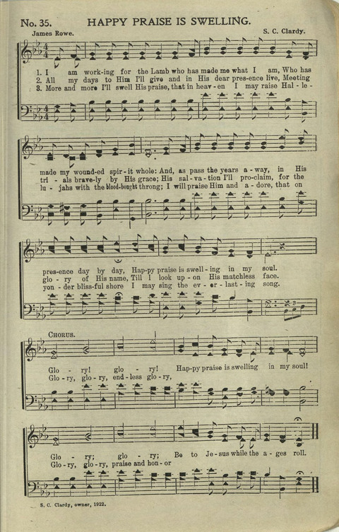 Hallelujahs: for Sunday Schools, Singing-Schools, Revivals, Conventions and General Use in Christian Work and Worship page 35