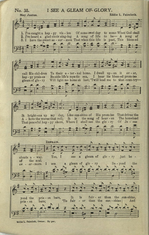 Hallelujahs: for Sunday Schools, Singing-Schools, Revivals, Conventions and General Use in Christian Work and Worship page 38