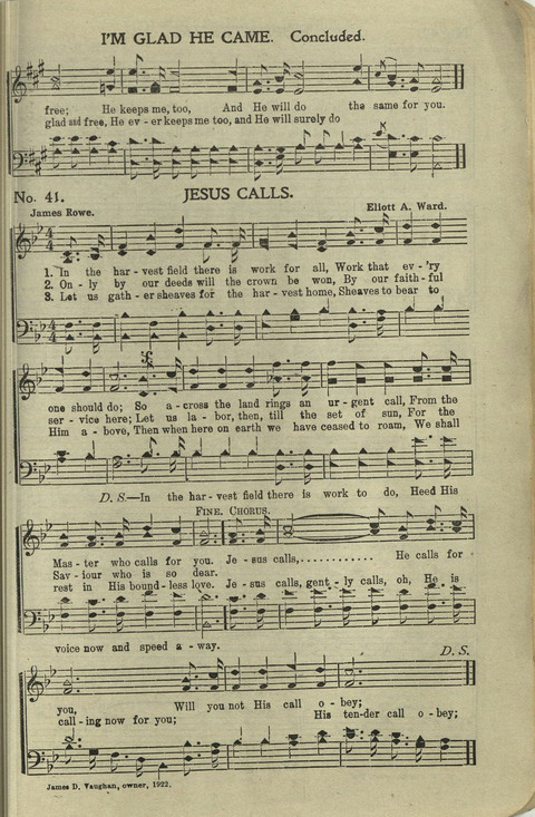 Hallelujahs: for Sunday Schools, Singing-Schools, Revivals, Conventions and General Use in Christian Work and Worship page 41