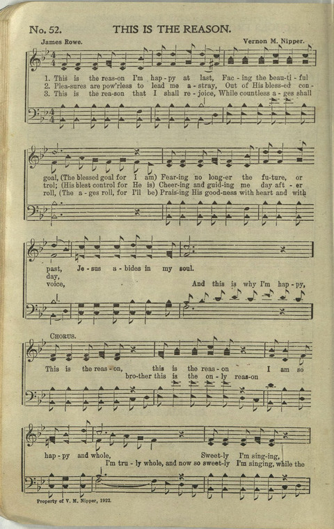 Hallelujahs: for Sunday Schools, Singing-Schools, Revivals, Conventions and General Use in Christian Work and Worship page 52