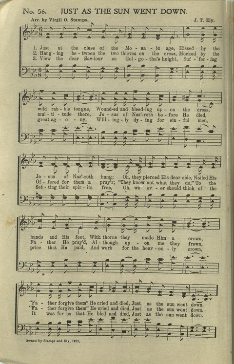 Hallelujahs: for Sunday Schools, Singing-Schools, Revivals, Conventions and General Use in Christian Work and Worship page 56