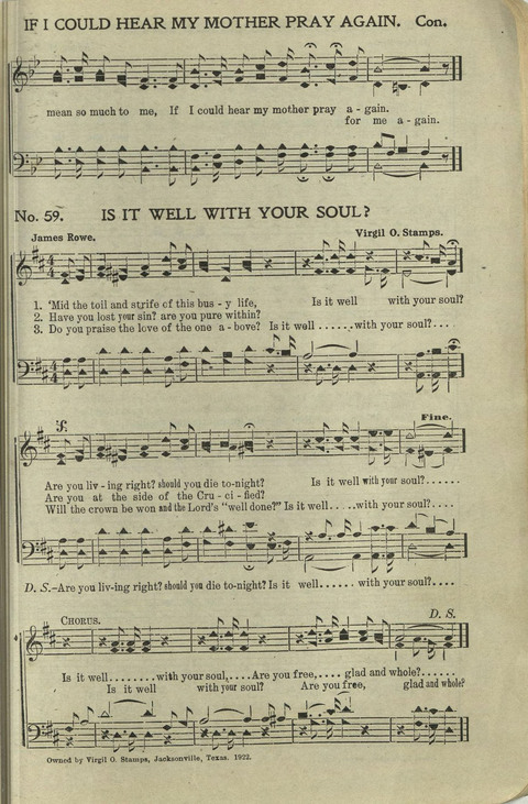 Hallelujahs: for Sunday Schools, Singing-Schools, Revivals, Conventions and General Use in Christian Work and Worship page 59