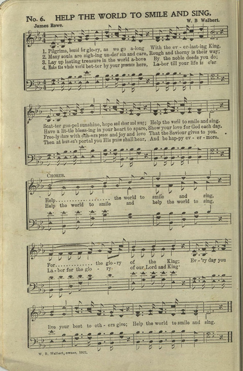 Hallelujahs: for Sunday Schools, Singing-Schools, Revivals, Conventions and General Use in Christian Work and Worship page 6