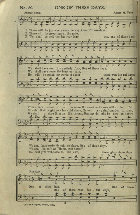 Hallelujahs: for Sunday Schools, Singing-Schools, Revivals, Conventions and General Use in Christian Work and Worship page 60