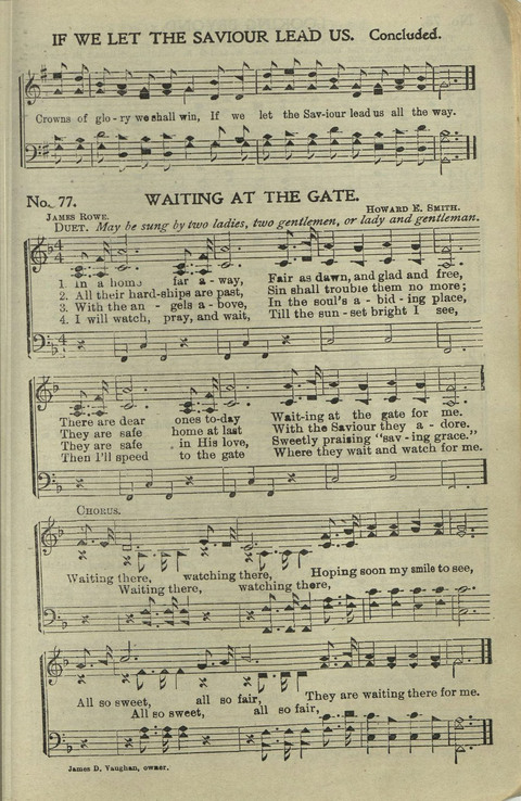 Hallelujahs: for Sunday Schools, Singing-Schools, Revivals, Conventions and General Use in Christian Work and Worship page 77