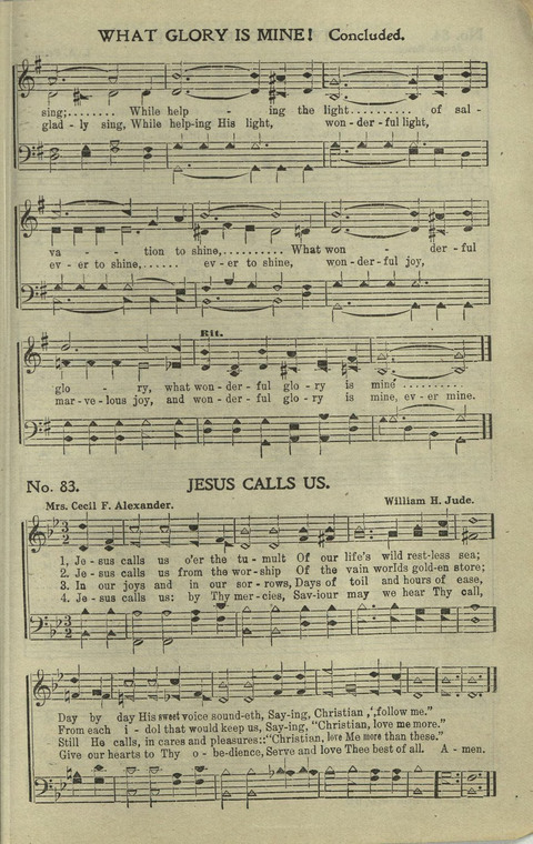 Hallelujahs: for Sunday Schools, Singing-Schools, Revivals, Conventions and General Use in Christian Work and Worship page 83