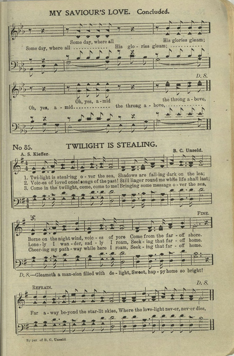Hallelujahs: for Sunday Schools, Singing-Schools, Revivals, Conventions and General Use in Christian Work and Worship page 85