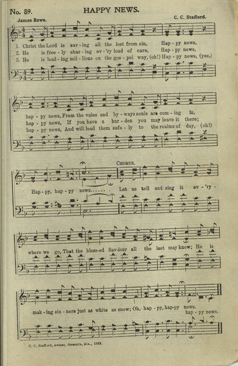 Hallelujahs: for Sunday Schools, Singing-Schools, Revivals, Conventions and General Use in Christian Work and Worship page 89