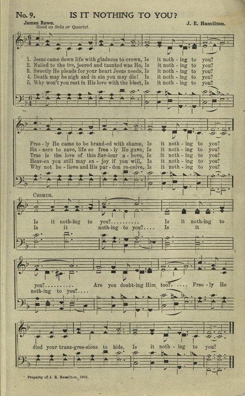 Hallelujahs: for Sunday Schools, Singing-Schools, Revivals, Conventions and General Use in Christian Work and Worship page 9