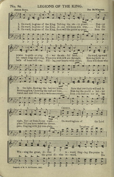 Hallelujahs: for Sunday Schools, Singing-Schools, Revivals, Conventions and General Use in Christian Work and Worship page 96